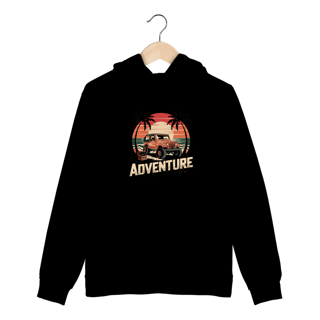 Nome do produto Moletom Canguru com Bolso e Capuz Aventura Off-Road Jipe Praia