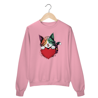 Nome do produto Moletom Fechado Estampa Gato Namorados