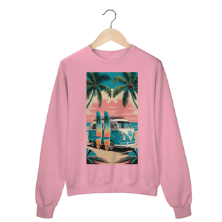 Nome do produto Moletom Fechado Estampa Surf  Van Praia