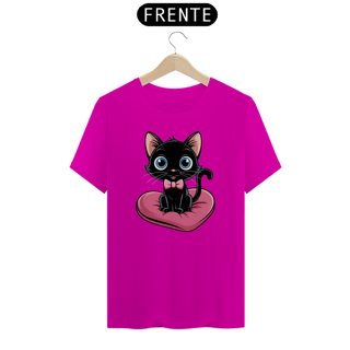 Nome do produto T-Shirt Quality Estampa Gato Preto Almofada