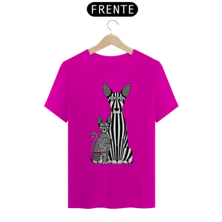 Nome do produto T-Shirt Quality Estampa Gato e Cão Linhas