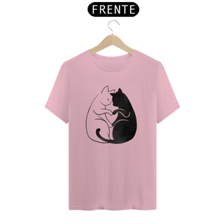 Nome do produto T-shirt Classic com Estampa de 2 Gatos Coracao