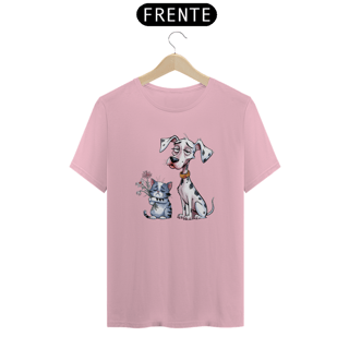 Nome do produto T-shirt Classic com Estampa de Gato e Dálmata