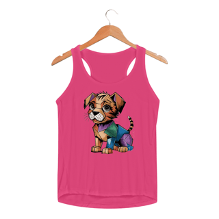 Nome do produto Regata Feminina Sport Dry UV Estampa Gato Cubismo
