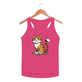Regata Feminina Sport Dry UV Estampa Gato Tigre