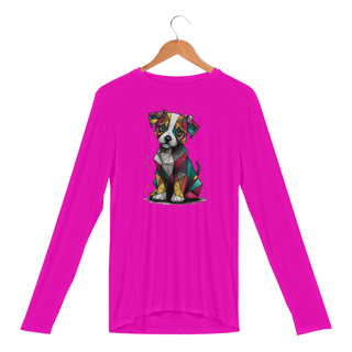Nome do produto Camisa Manga Longa Sport Dry UV Estampa Cachorro Cubismo