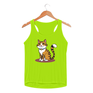 Nome do produto Regata Feminina Sport Dry UV Estampa Gato Tigre