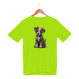 Nome do produto Camiseta Sport Dry Uv Estampa Cão Cubismo
