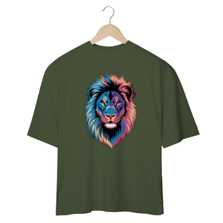 Nome do produto Camiseta Oversized Estampa Leão Colorido