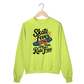 Nome do produto Moletom Fechado com Estampa Skate Texto Fever
