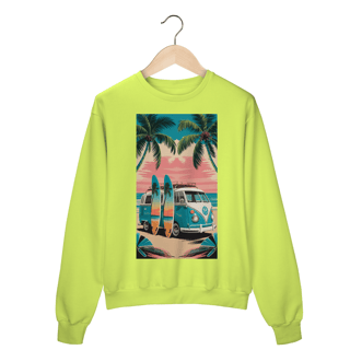 Nome do produto Moletom Fechado Estampa Surf  Van Praia
