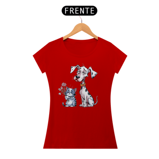 Nome do produto Baby Long Quality Camiseta Estampa Gato e Dálmata 