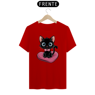 Nome do produto T-Shirt Quality Estampa Gato Preto Almofada