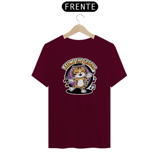 Nome do produto T-Shirt Qualityy Estampa Gato ouvindo musica