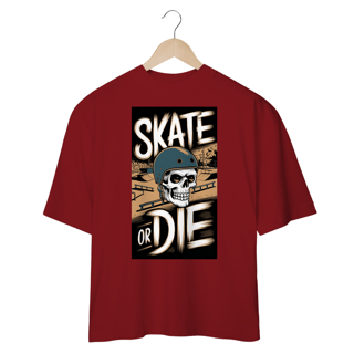Nome do produto Camiseta Oversized Estampa Skate Caveira