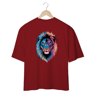 Nome do produto Camiseta Oversized Estampa Leão Colorido