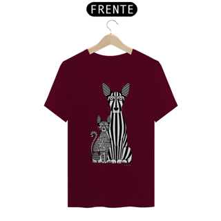 Nome do produto T-Shirt Quality Estampa Gato e Cão Linhas