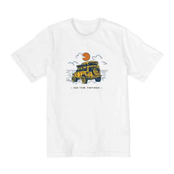 Camiseta Infantil 10 a 14 Rumo ao Sol  Bah Tchê Partimos