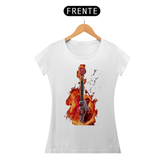 Nome do produtoCamiseta Heavy Gift Guitar Fire Feminina
