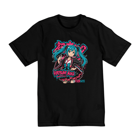 Camiseta Hatsune Miku TWG Arts Infantil HG 10 a 14 anos