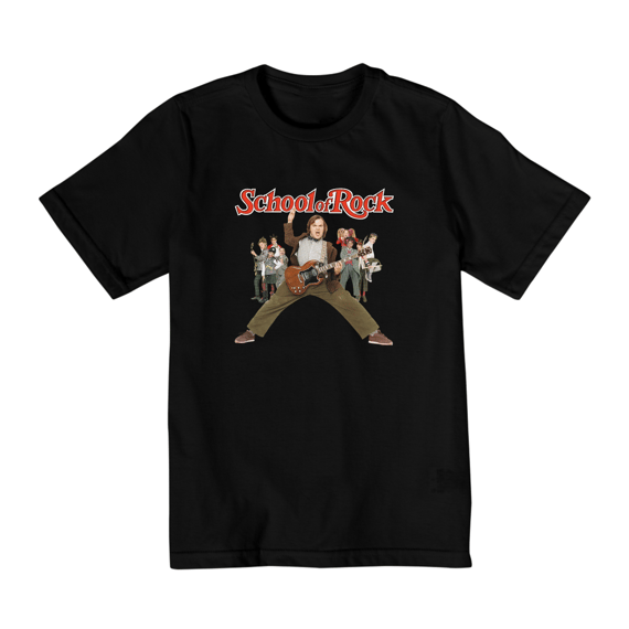 Camiseta School of Rock Infantil 10 a 14 anos.