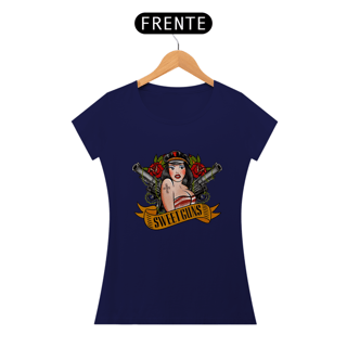 Nome do produto Sweet Guns - Modelo Logotipo 2 Baby Look