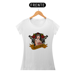 Nome do produto Sweet Guns - Modelo Logotipo 2 Baby Look