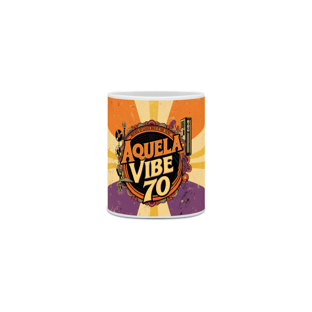 Nome do produto: Caneca Aquela Vibe70