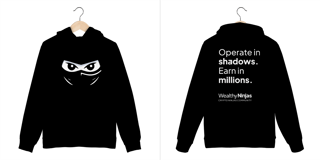 Nome do produtoMoletom Canguru Operate in shadows - Wealthy Ninjas