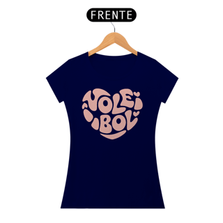 Nome do produto Camiseta Feminina de Voleibol – Estampa Coração