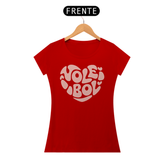 Nome do produto Camiseta Feminina de Voleibol – Estampa Coração
