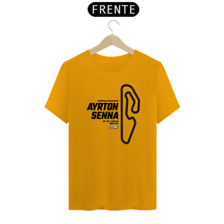 Nome do produto Camiseta Pistas - Ayrton Senna - Estampa Preto