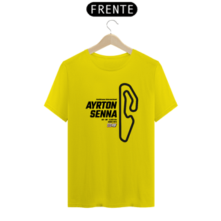 Nome do produto Camiseta Pistas - Ayrton Senna - Estampa Preto