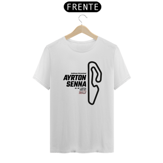 Nome do produto Camiseta Pistas - Ayrton Senna - Estampa Preto