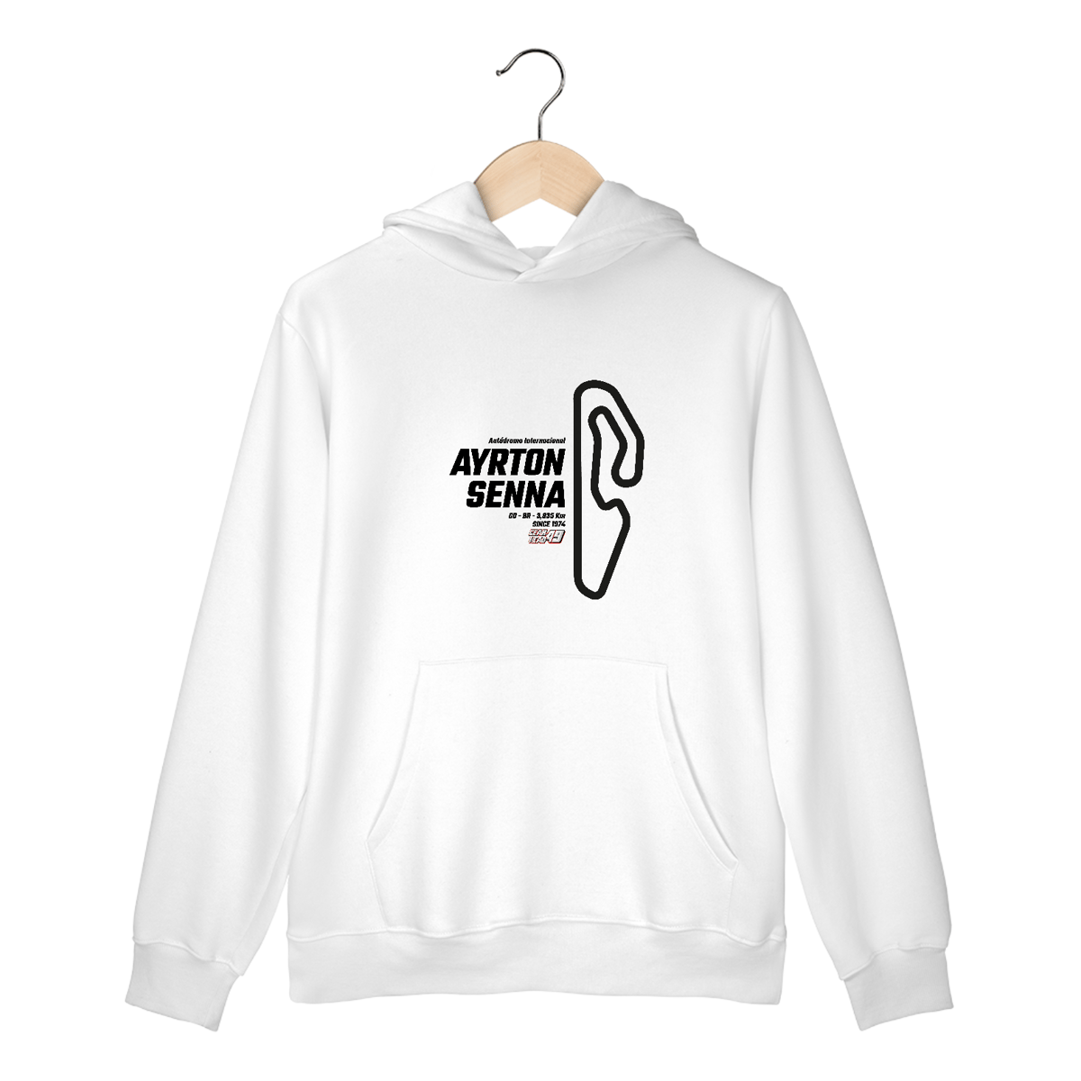 Nome do produto: Blusa Pistas - Ayrton Senna - Estampa Preta