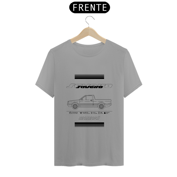 Camiseta Saveiro Quadrada - Estampa Preta