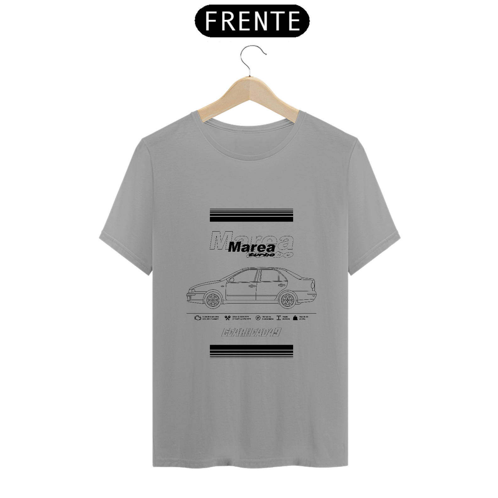 Camiseta Marea Turbo - Estampa Preta