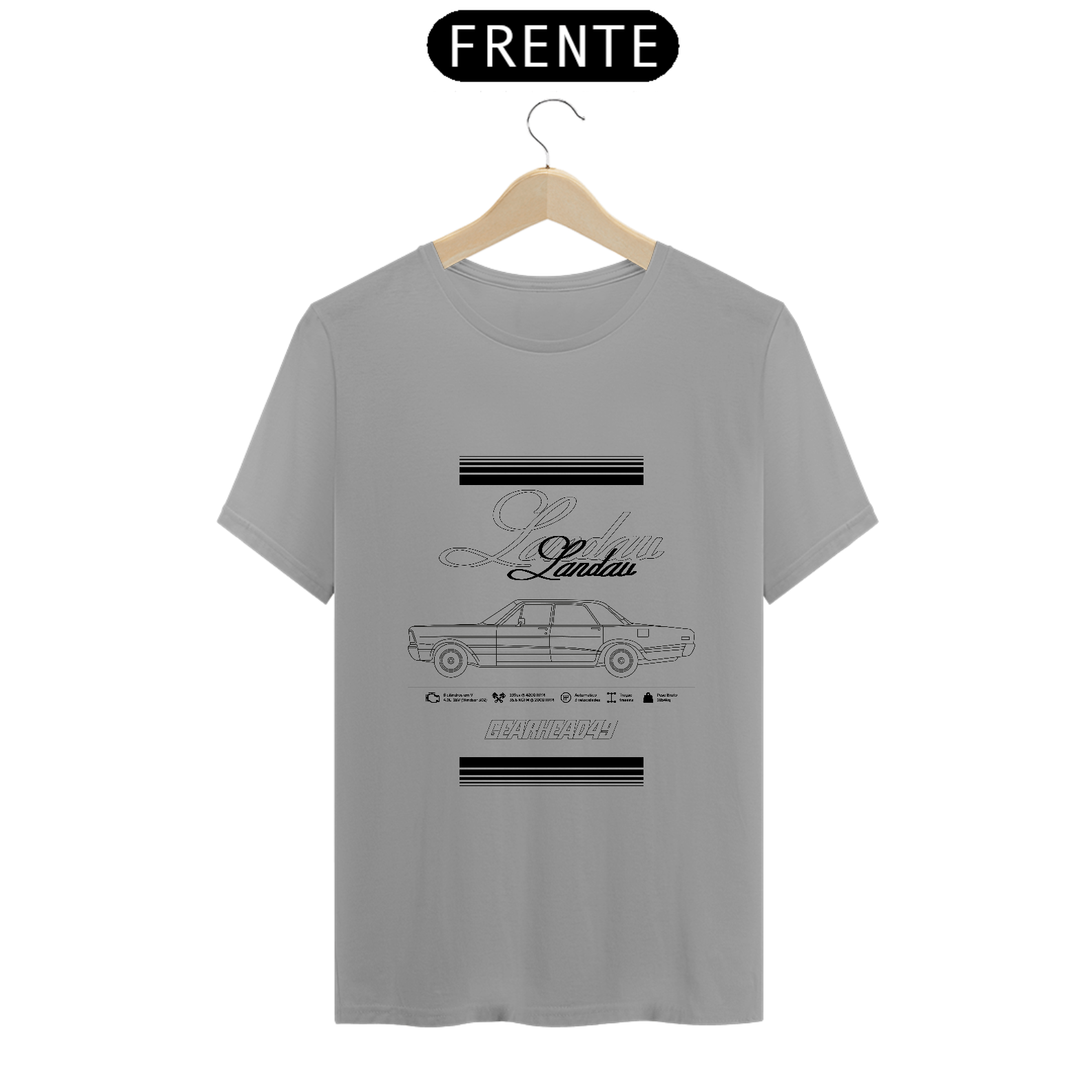 Camiseta Landau - Estampa Preta