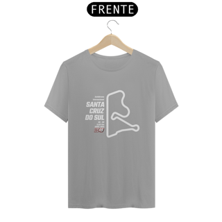 Nome do produto Camiseta Pistas - Sta Cruz do Sul - Estampa Branca