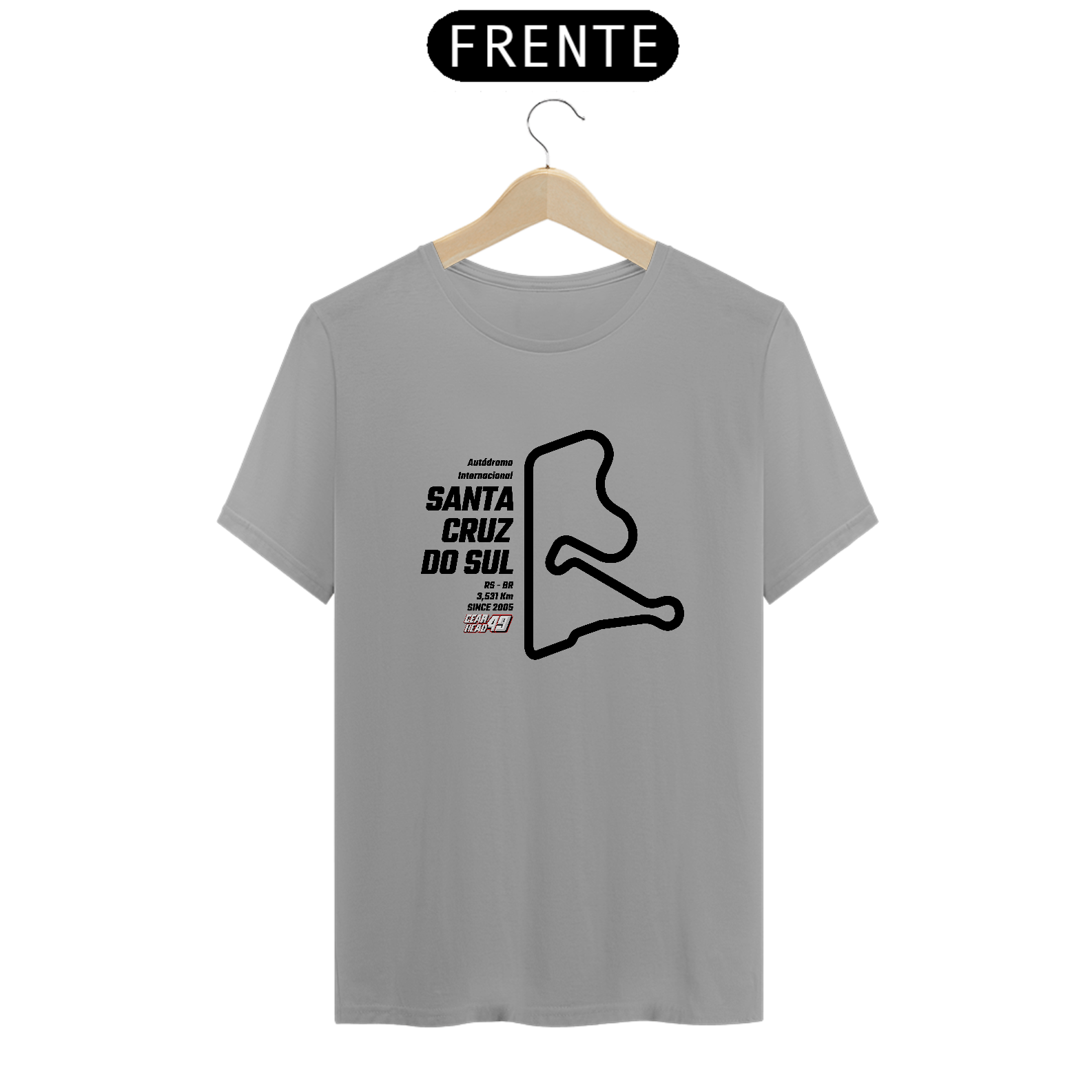 Camiseta Pistas - Santa Cruz do Sul - Estampa Preto