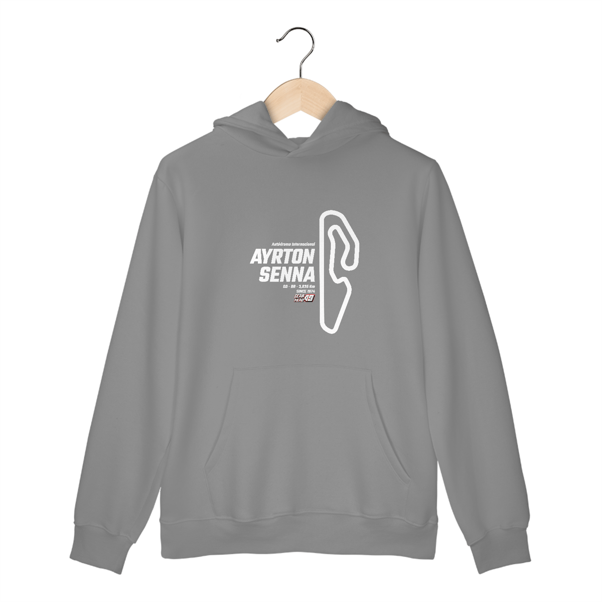 Nome do produto: Blusa Pistas - Ayrton Senna - Estampa Branca
