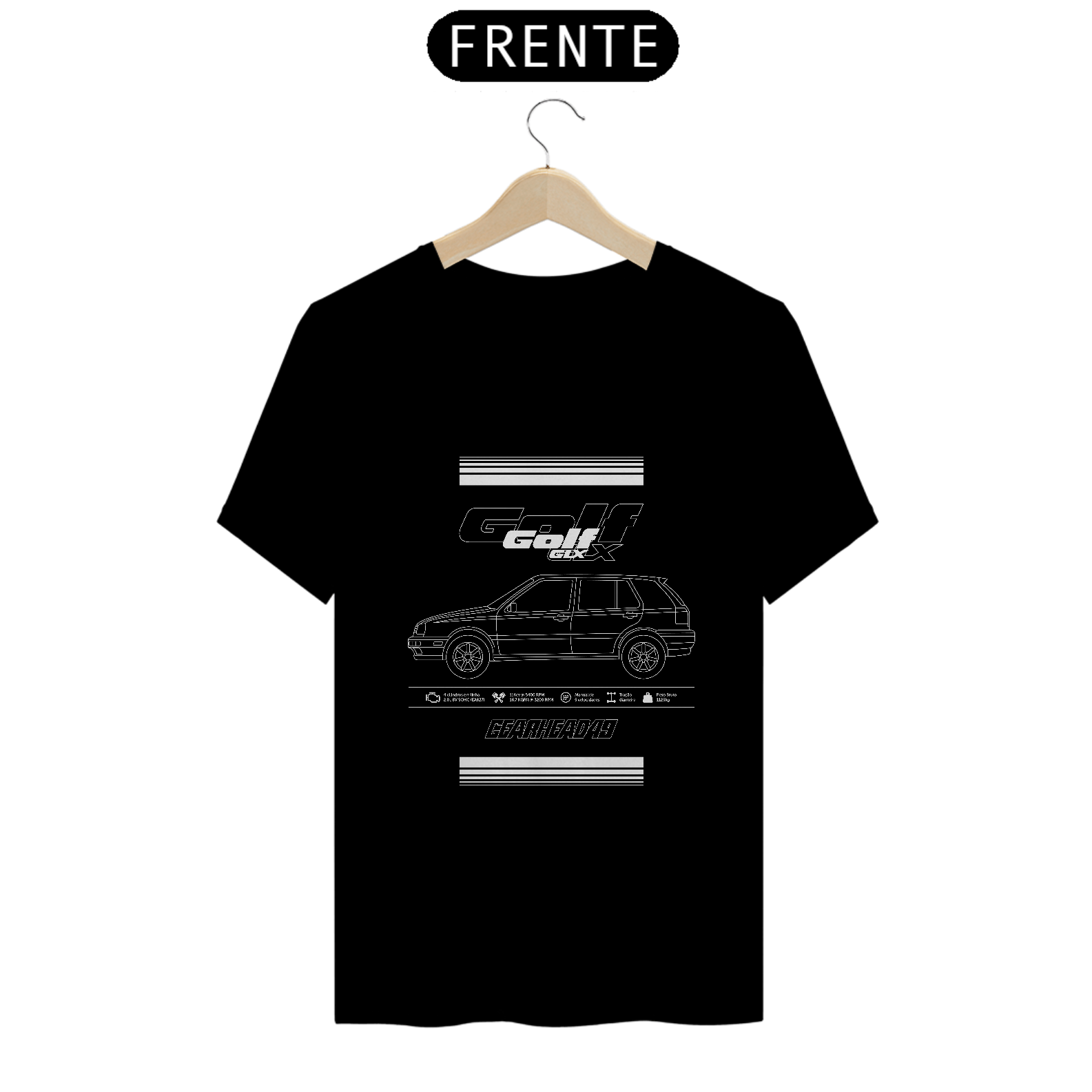 Camiseta Golf GLX MK3 - Estampa Branca