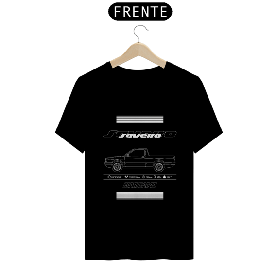 Camiseta Saveiro Quadrada - Estampa Branca
