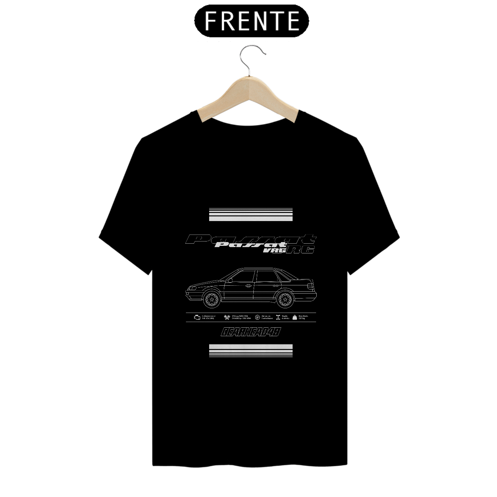 Camiseta Passat VR6 - Estampa Branca