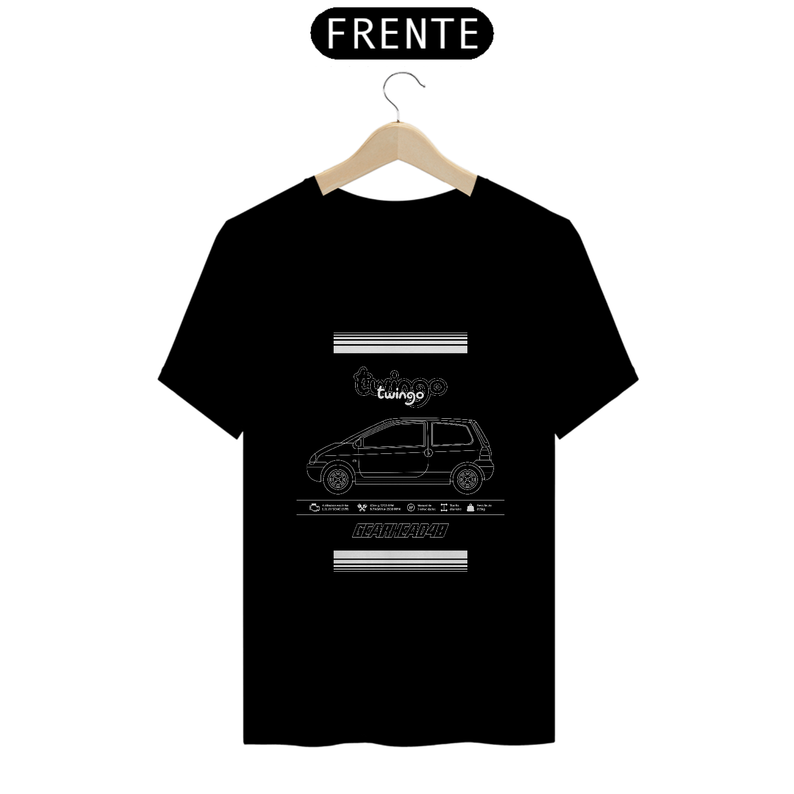 Camiseta Twingo - Estampa Branca
