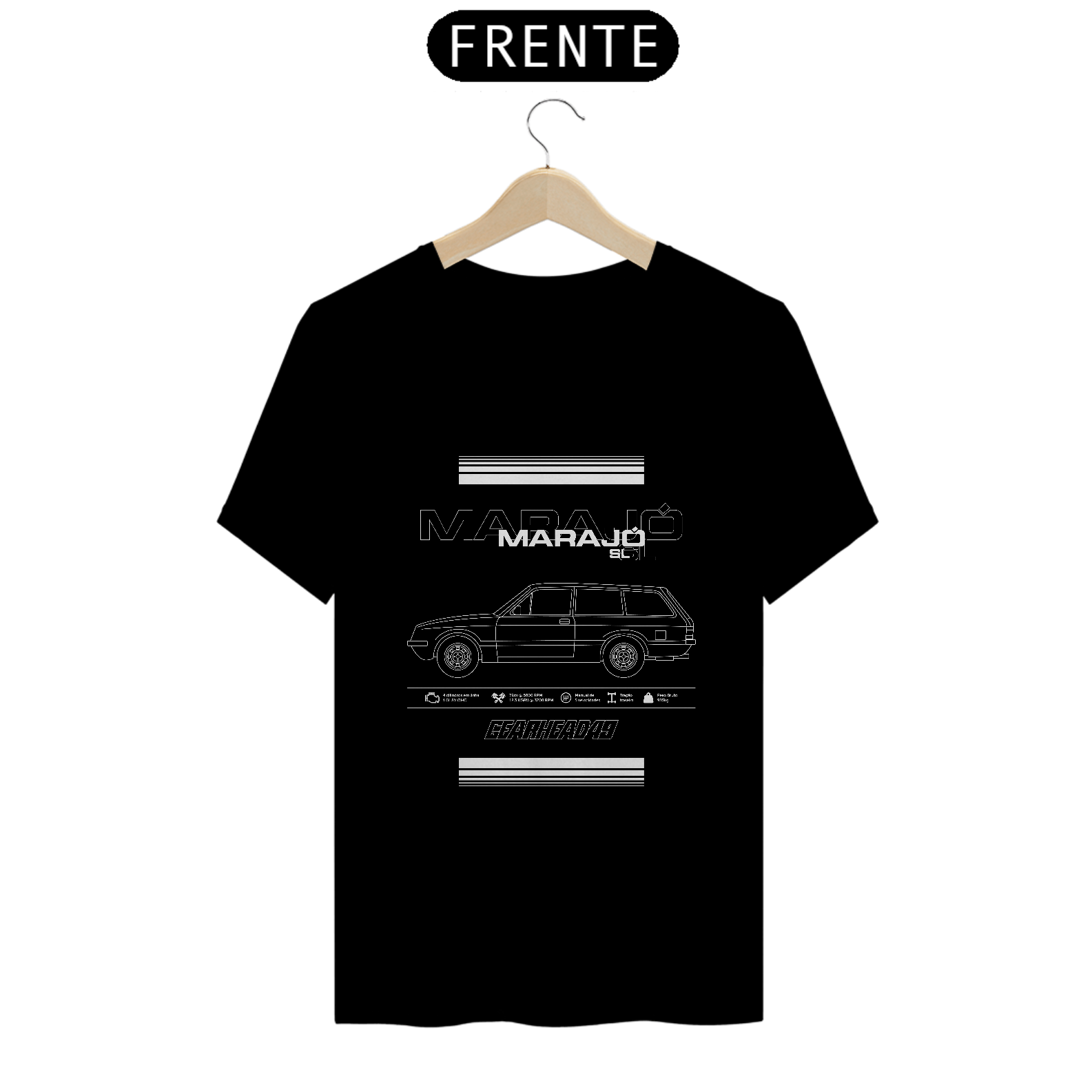 Camiseta Marajó SL - Estampa Branca