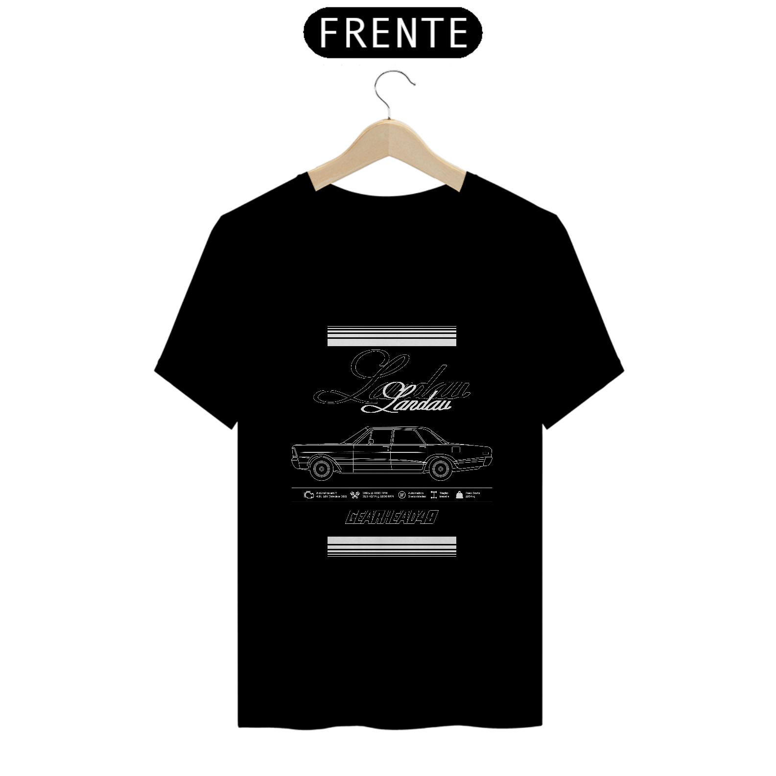 Camiseta Landau - Estampa Branca