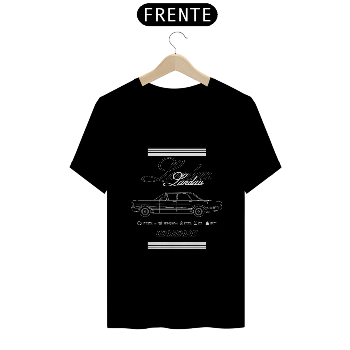 Nome do produto: Camiseta Landau - Estampa Branca