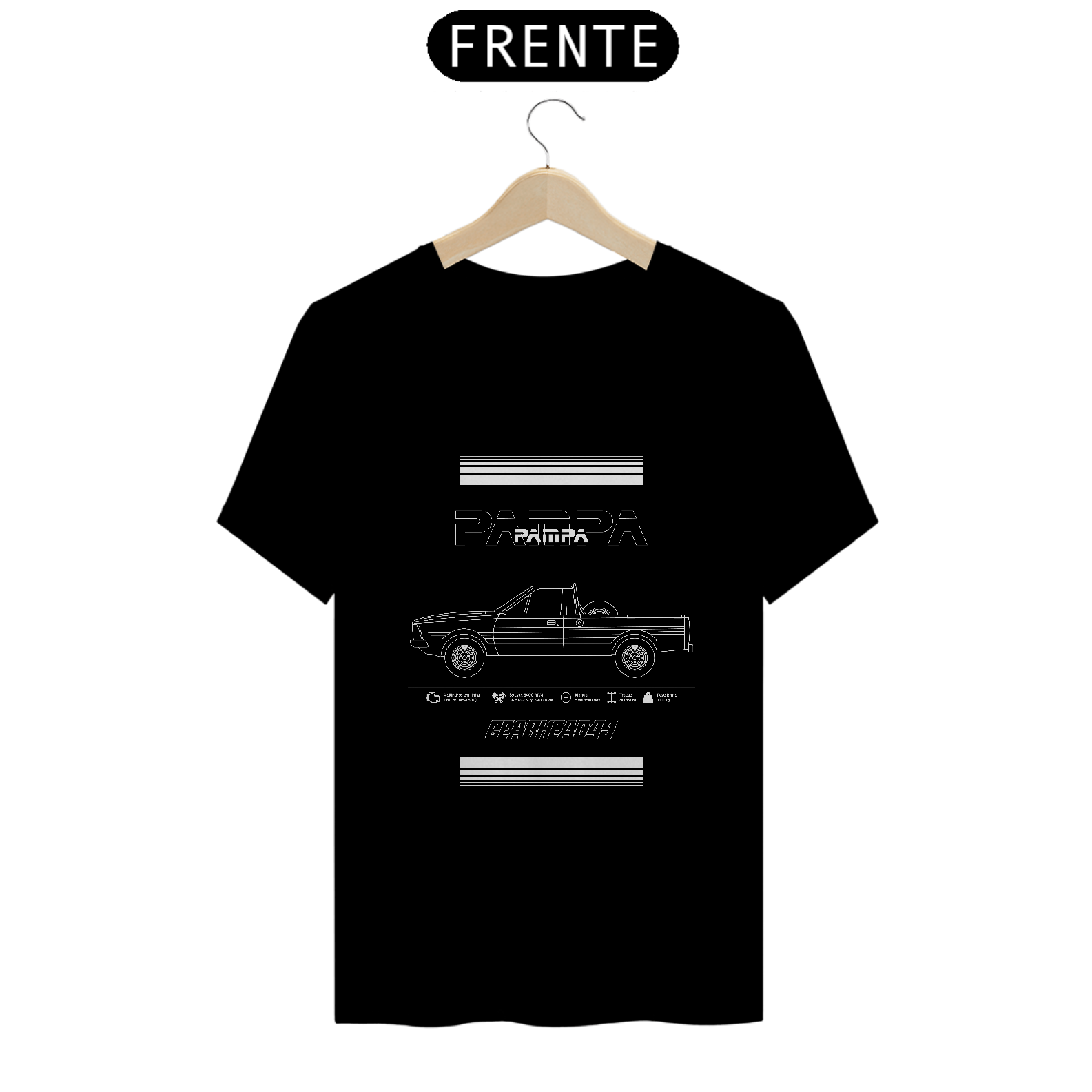 Camiseta Pampa  - Estampa Branca