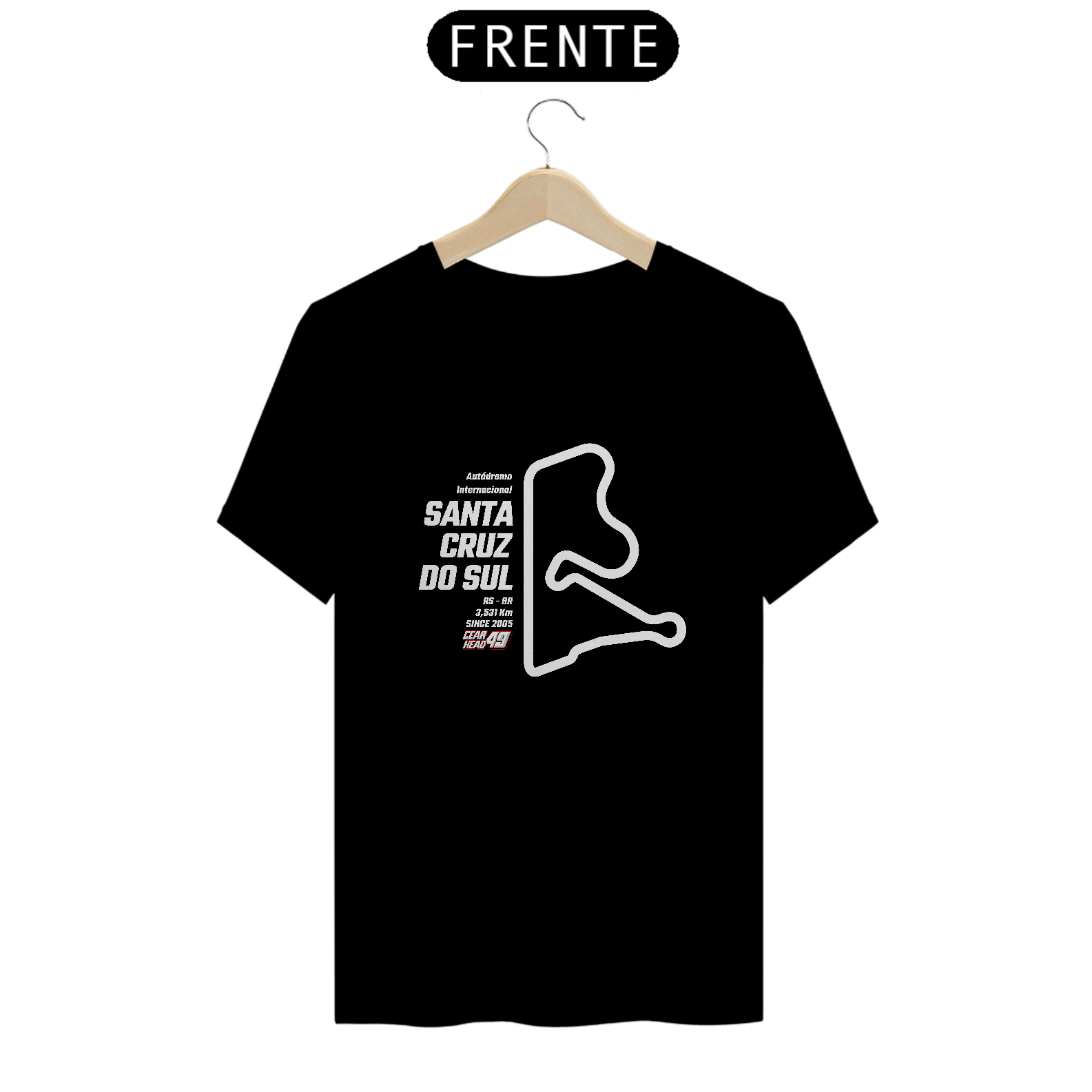 Camiseta Pistas - Sta Cruz do Sul - Estampa Branca